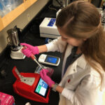 Taylor working in the lab
